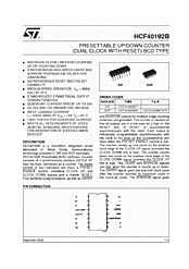 DataSheet HCF40192B pdf